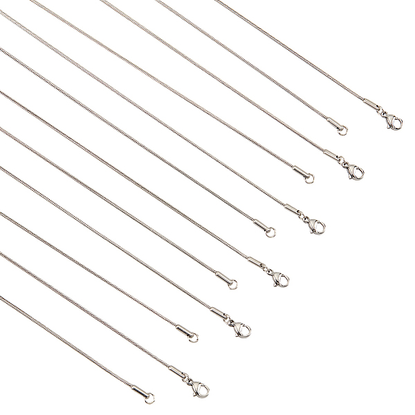 PandaHall 15 Pcs 3 Sizes Stainless Steel Snake Chain Necklace, 1 mm Wide 45.4/50.5/60.5cm Flexible Round Snake Chain Necklace for Men Women...
PandaHall 15 Pcs 3 Sizes Stainless Steel Snake Chain Necklace, 1 mm Wide 45.4/50.5/60.5cm Flexible Round Snake Chain Necklace for Men Women...
