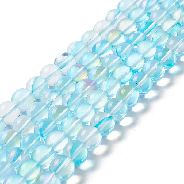 PandaHall Synthetic Moonstone Beads Strands, Round, Cyan, 10mm, Hole: 1mm, about 37~39pcs/strand, 14.76''~14.96''(37.5~38cm) Moonstone Round...
PandaHall Synthetic Moonstone Beads Strands, Round, Cyan, 10mm, Hole: 1mm, about 37~39pcs/strand, 14.76''~14.96''(37.5~38cm) Moonstone Round...