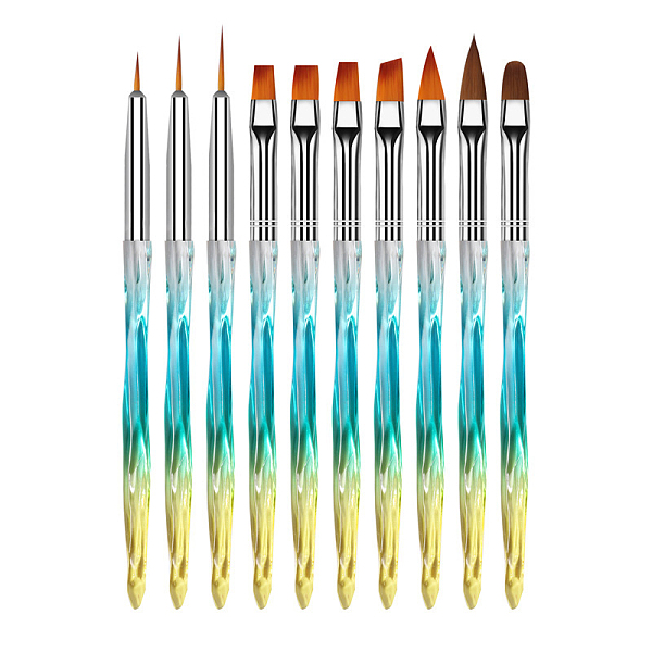 PandaHall Nail Art Sculpture Pen Brushes, Nail Art Carving, Dotting Tools, Nylon Fiber Pen Head, with Alloy and Acrylic Handle, Turquoise..., Green
PandaHall Nail Art Sculpture Pen Brushes, Nail Art Carving, Dotting Tools, Nylon Fiber Pen Head, with Alloy and Acrylic Handle, Turquoise..., Green