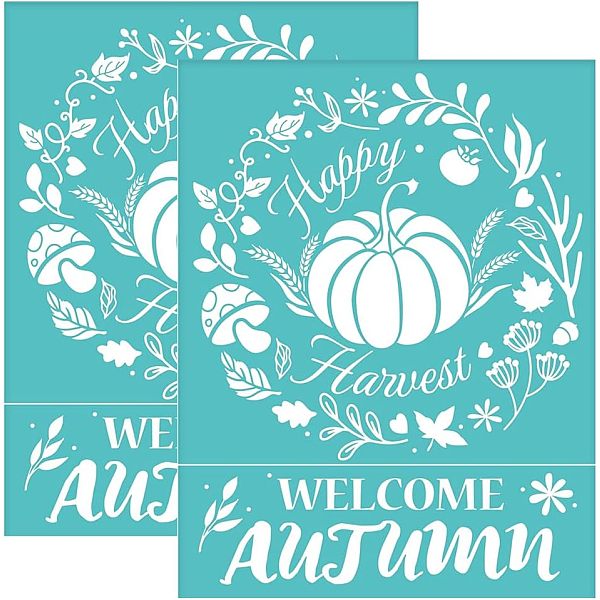 PandaHall OLYCRAFT 2Pcs Autumn Themed Self-Adhesive Silk Screen Pumpkin Reusable Sign Stencils Happy Harvest Mesh Stencils for Painting on..., Green
PandaHall OLYCRAFT 2Pcs Autumn Themed Self-Adhesive Silk Screen Pumpkin Reusable Sign Stencils Happy Harvest Mesh Stencils for Painting on..., Green