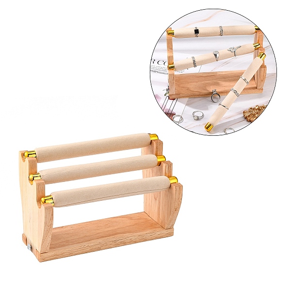 PandaHall Wood Finger Ring Display Stands, with Microfiber, Beige, Finished Product: 10.2x19.1x12.5cm Wood Yellow
PandaHall Wood Finger Ring Display Stands, with Microfiber, Beige, Finished Product: 10.2x19.1x12.5cm Wood Yellow