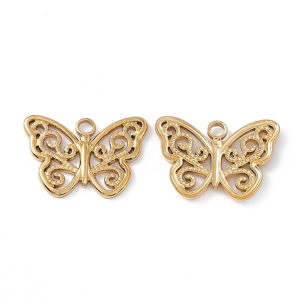 PandaHall Ion Plating(IP) 304 Stainless Steel Pendants, Butterfly Charms, Real 18K Gold Plated, 18x25x2mm, Hole: 2.5mm 304 Stainless Steel...
PandaHall Ion Plating(IP) 304 Stainless Steel Pendants, Butterfly Charms, Real 18K Gold Plated, 18x25x2mm, Hole: 2.5mm 304 Stainless Steel...