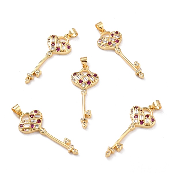 PandaHall Brass Micro Pave Cubic Zirconia Pendants, Long-Lasting Plated, Heart Key, Colorful, Real 18K Gold Plated, 38x14.5x3.5mm, Hole...
PandaHall Brass Micro Pave Cubic Zirconia Pendants, Long-Lasting Plated, Heart Key, Colorful, Real 18K Gold Plated, 38x14.5x3.5mm, Hole...