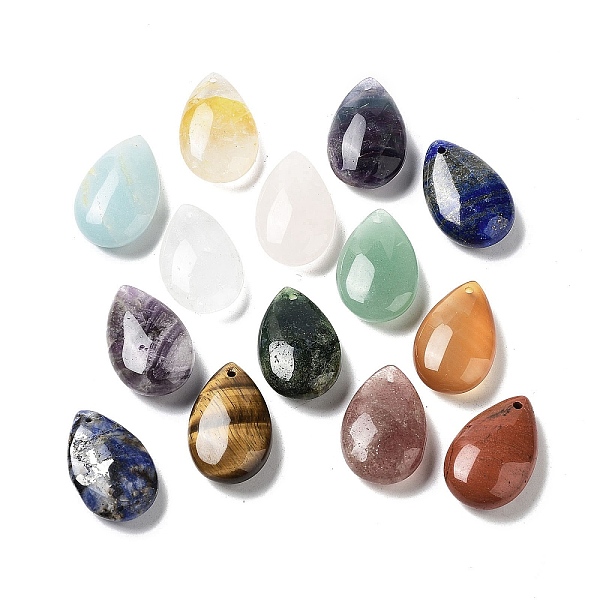 PandaHall Natural Mixed Stone Pendants, Teardrop Charms, 25~25.5x16x7.5~8.5mm, Hole: 1.2mm Mixed Stone Teardrop
PandaHall Natural Mixed Stone Pendants, Teardrop Charms, 25~25.5x16x7.5~8.5mm, Hole: 1.2mm Mixed Stone Teardrop