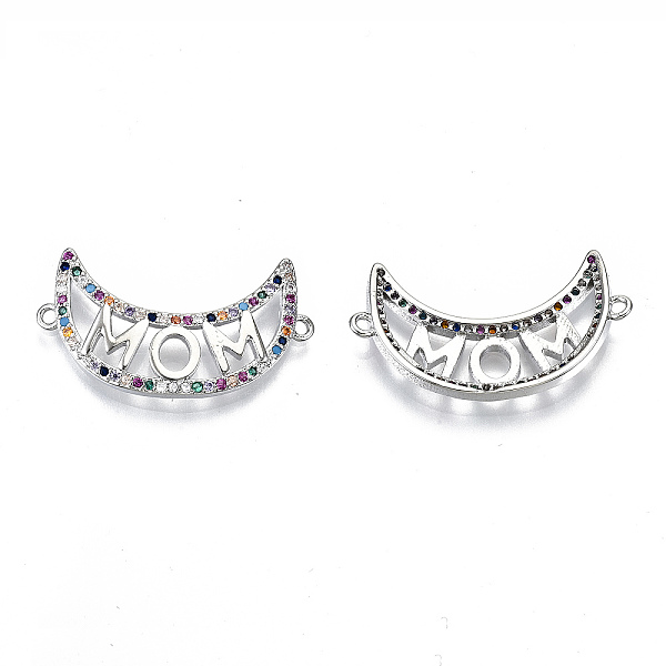 PandaHall Brass Micro Pave Colorful Cubic Zirconia Links Connectors, for Mother's Day, Cadmium Free & Nickel Free & Lead Free, Moon with...
PandaHall Brass Micro Pave Colorful Cubic Zirconia Links Connectors, for Mother's Day, Cadmium Free & Nickel Free & Lead Free, Moon with...