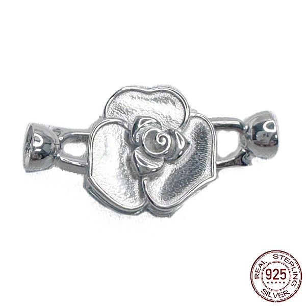 PandaHall Rhodium Plated 925 Sterling Silver Fold Over Clasps, Flower, Real Platinum Plated, 32mm, Hole: 4mm Sterling Silver
PandaHall Rhodium Plated 925 Sterling Silver Fold Over Clasps, Flower, Real Platinum Plated, 32mm, Hole: 4mm Sterling Silver