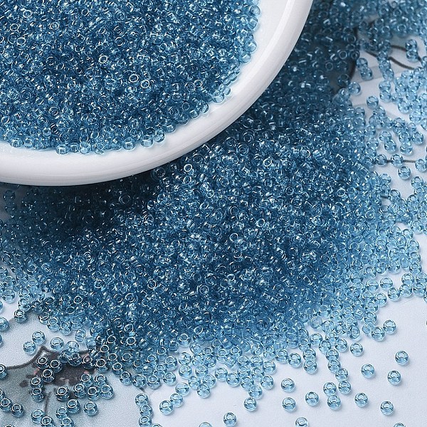 PandaHall MIYUKI Round Rocailles Beads, Japanese Seed Beads, (RR1880) Transparent Blue Gray Gold Luster, 11/0, 2x1.3mm, Hole: 0.8mm, about..., Cyan
PandaHall MIYUKI Round Rocailles Beads, Japanese Seed Beads, (RR1880) Transparent Blue Gray Gold Luster, 11/0, 2x1.3mm, Hole: 0.8mm, about..., Cyan