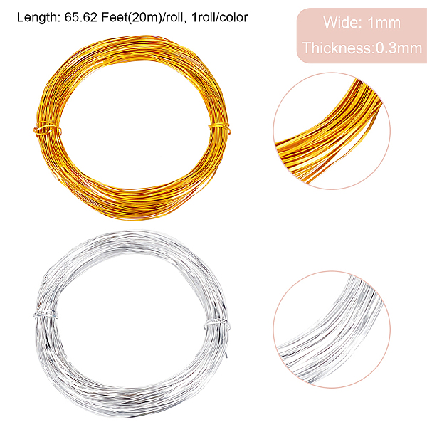 PandaHall BENECREAT 40m 18 Gauge/1mm Flat Aluminum Wire, 0.4mm Thick Gold Silver Cloisonne Enamel Wire for DIY Craft Jewelry Making Wiry..., Multicolor
PandaHall BENECREAT 40m 18 Gauge/1mm Flat Aluminum Wire, 0.4mm Thick Gold Silver Cloisonne Enamel Wire for DIY Craft Jewelry Making Wiry..., Multicolor