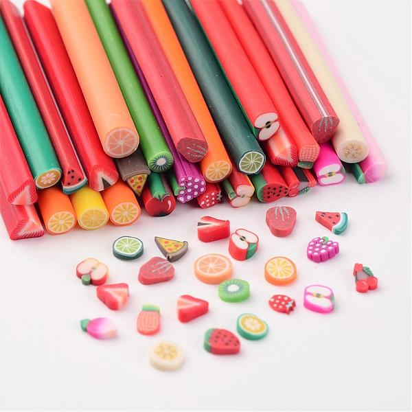 PandaHall Handmade Polymer Clay Nail Art Decoration, Fashion Nail Care, No Hole Tubes, Mixed Fruit, Mixed Color, 50x3~6mm Polymer Clay Fruit..., Multicolor
PandaHall Handmade Polymer Clay Nail Art Decoration, Fashion Nail Care, No Hole Tubes, Mixed Fruit, Mixed Color, 50x3~6mm Polymer Clay Fruit..., Multicolor