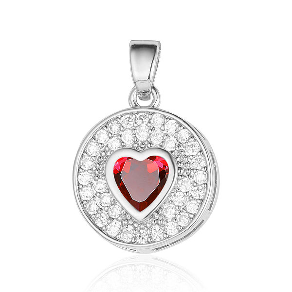 PandaHall Brass Micro Pave Cubic Zirconia Pendants, Flat Round with Heart Charms, Platinum, Red, 16x14x4.1mm Brass+Cubic Zirconia Flat Round...
PandaHall Brass Micro Pave Cubic Zirconia Pendants, Flat Round with Heart Charms, Platinum, Red, 16x14x4.1mm Brass+Cubic Zirconia Flat Round...