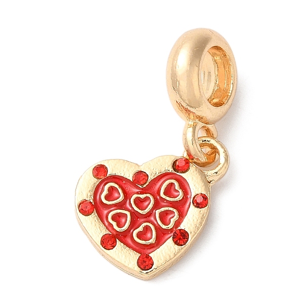 PandaHall Rack Plating Alloy Light Siam Rhinestone European Dangle Charms, Large Hole Heart Pendants with Red Enamel, Cadmium Free & Nickel...
PandaHall Rack Plating Alloy Light Siam Rhinestone European Dangle Charms, Large Hole Heart Pendants with Red Enamel, Cadmium Free & Nickel...