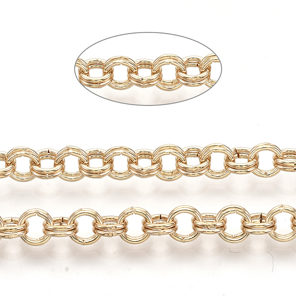 PandaHall Iron Rolo Chains, Double Link Chains, Unwelded, with Spool, Light Gold, Link: 5x0.8mm, about 82.02 Feet(25m)/roll Iron
PandaHall Iron Rolo Chains, Double Link Chains, Unwelded, with Spool, Light Gold, Link: 5x0.8mm, about 82.02 Feet(25m)/roll Iron