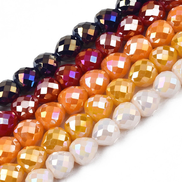PandaHall Electroplate Opaque Solid Color Glass Beads Strands, AB Color Plated, Faceted, Strawberry, Mixed Color, 6x6mm, Hole: 1.4mm, about..., Multicolor
PandaHall Electroplate Opaque Solid Color Glass Beads Strands, AB Color Plated, Faceted, Strawberry, Mixed Color, 6x6mm, Hole: 1.4mm, about..., Multicolor