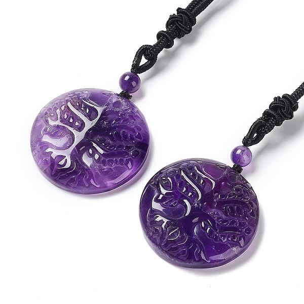 PandaHall Natural Amethyst Tree of Life Pendant Necklace with Nylon Rope, 34.80~35.43 inch(88.4~90cm) Amethyst
PandaHall Natural Amethyst Tree of Life Pendant Necklace with Nylon Rope, 34.80~35.43 inch(88.4~90cm) Amethyst