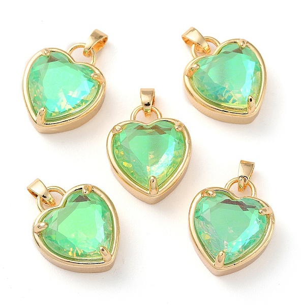 PandaHall K9 Glass Pendants, with Golden Tone Brass Findings, Faceted, Heart Charms, Peridot, 18x15x7.7mm, Hole: 5x3mm K9 Glass Heart Green
PandaHall K9 Glass Pendants, with Golden Tone Brass Findings, Faceted, Heart Charms, Peridot, 18x15x7.7mm, Hole: 5x3mm K9 Glass Heart Green