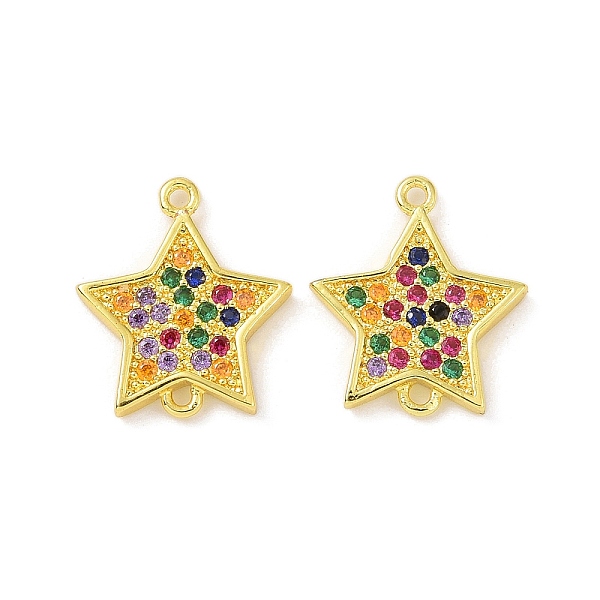 PandaHall Real 18K Gold Plated Brass Micro Pave Cubic Zirconia Connector Charms, Star Links, Colorful, 14x12.5x2mm, Hole: 0.9mm Brass+Cubic...
PandaHall Real 18K Gold Plated Brass Micro Pave Cubic Zirconia Connector Charms, Star Links, Colorful, 14x12.5x2mm, Hole: 0.9mm Brass+Cubic...