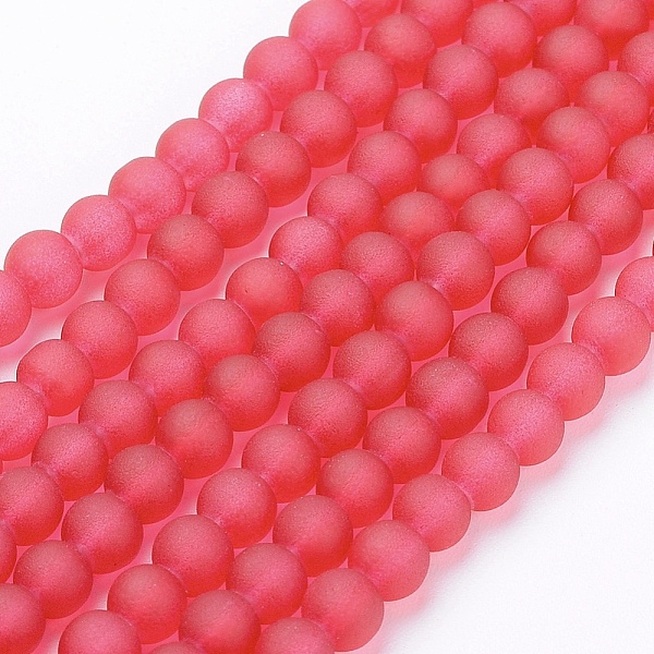 PandaHall Transparent Glass Bead Strands, Frosted, Round, Crimson, 4mm, Hole: 1.1~1.6mm, about 200pcs/strand, 31.4 inch Glass Round Pink
PandaHall Transparent Glass Bead Strands, Frosted, Round, Crimson, 4mm, Hole: 1.1~1.6mm, about 200pcs/strand, 31.4 inch Glass Round Pink