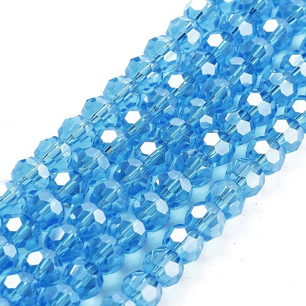 PandaHall Electroplate Transparent Glass Beads Strands, Faceted(32 Facets), Round, Pearl Luster Plated, Deep Sky Blue, 6mm, Hole: 1mm, about...
PandaHall Electroplate Transparent Glass Beads Strands, Faceted(32 Facets), Round, Pearl Luster Plated, Deep Sky Blue, 6mm, Hole: 1mm, about...