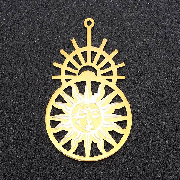 PandaHall 201 Stainless Steel Pendants, Laser Cut, Helm with Sun & Moon, Golden, 42.5x25x1mm, Hole: 1.4mm 201 Stainless Steel Sun
PandaHall 201 Stainless Steel Pendants, Laser Cut, Helm with Sun & Moon, Golden, 42.5x25x1mm, Hole: 1.4mm 201 Stainless Steel Sun