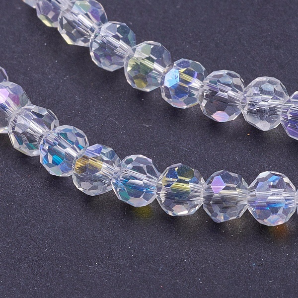 PandaHall Faceted(32 Facets) Round AB Color Electroplate Glass Beads Strands, Clear AB, 4mm, Hole: 1mm, about 88~90pcs/strand, 28~30cm Glass..., White
PandaHall Faceted(32 Facets) Round AB Color Electroplate Glass Beads Strands, Clear AB, 4mm, Hole: 1mm, about 88~90pcs/strand, 28~30cm Glass..., White