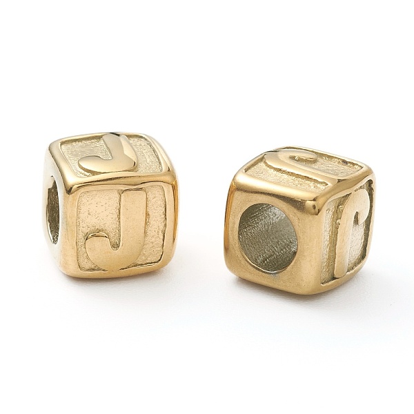 PandaHall 304 Stainless Steel European Beads, Large Hole Beads, Horizontal Hole, Cube with Letter, Golden, Letter.J, 8x8x8mm, Hole: 4mm 304...
PandaHall 304 Stainless Steel European Beads, Large Hole Beads, Horizontal Hole, Cube with Letter, Golden, Letter.J, 8x8x8mm, Hole: 4mm 304...