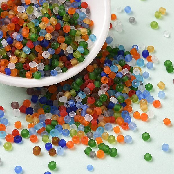 PandaHall Frosted Colours Glass Seed Beads, Round Hole, Round, Colorful, 2.5~3x2~2.5mm, Hole: 1mm, about 17307Pcs/pound Glass Multicolor
PandaHall Frosted Colours Glass Seed Beads, Round Hole, Round, Colorful, 2.5~3x2~2.5mm, Hole: 1mm, about 17307Pcs/pound Glass Multicolor
