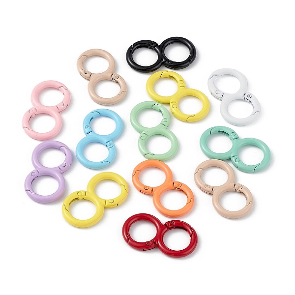 PandaHall Spray Painted Alloy Spring Gate Rings, Double Round, Mixed Color, 7 Gauge, 36x19.5x3.5mm, Hole: 12.5mm Alloy Multicolor
PandaHall Spray Painted Alloy Spring Gate Rings, Double Round, Mixed Color, 7 Gauge, 36x19.5x3.5mm, Hole: 12.5mm Alloy Multicolor