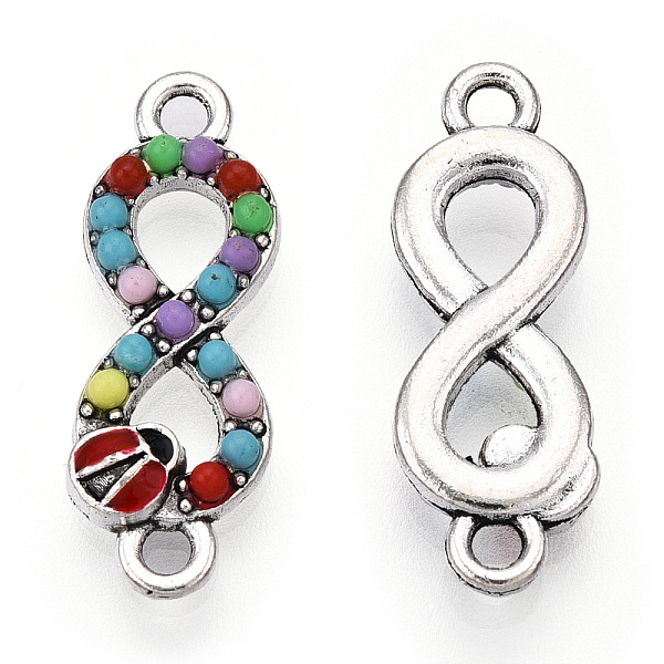 PandaHall Alloy Connector Charms, with Colorful Glass Seed Beads, Infinity with Ladybird Links, Antique Silver, 8x23x3mm, Hole: 1.8mm Alloy...
PandaHall Alloy Connector Charms, with Colorful Glass Seed Beads, Infinity with Ladybird Links, Antique Silver, 8x23x3mm, Hole: 1.8mm Alloy...