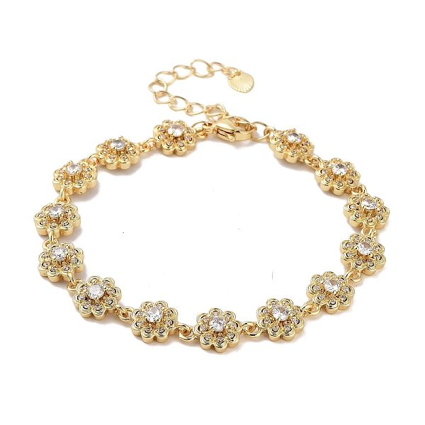 PandaHall Rack Plating Brass Pave Clear Cubic Zirconia Flower Link Chain Bracelets for Women, Cadmium Free & Lead Free, Long-Lasting Plated...
PandaHall Rack Plating Brass Pave Clear Cubic Zirconia Flower Link Chain Bracelets for Women, Cadmium Free & Lead Free, Long-Lasting Plated...