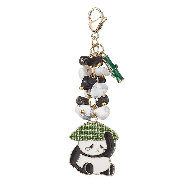 PandaHall Panda Alloy Enamel Pendant Decorations, Natural Obsidian & Synthetic White Howlite Chip Beads and 304 Stainless Steel Lobster Claw...
PandaHall Panda Alloy Enamel Pendant Decorations, Natural Obsidian & Synthetic White Howlite Chip Beads and 304 Stainless Steel Lobster Claw...