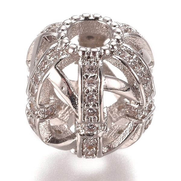 PandaHall Brass Micro Pave Clear Cubic Zirconia Beads, Hollow Round, Platinum, 12.5mm, Hole: 3.5mm Brass+Cubic Zirconia Round Clear
PandaHall Brass Micro Pave Clear Cubic Zirconia Beads, Hollow Round, Platinum, 12.5mm, Hole: 3.5mm Brass+Cubic Zirconia Round Clear