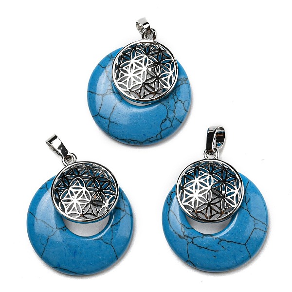 PandaHall Synthetic Turquoise Pendants, Spiritual Charms, with Platinum Tone Brass Findings, Flat Round with Flower of Life/Sacred Geometry...
PandaHall Synthetic Turquoise Pendants, Spiritual Charms, with Platinum Tone Brass Findings, Flat Round with Flower of Life/Sacred Geometry...