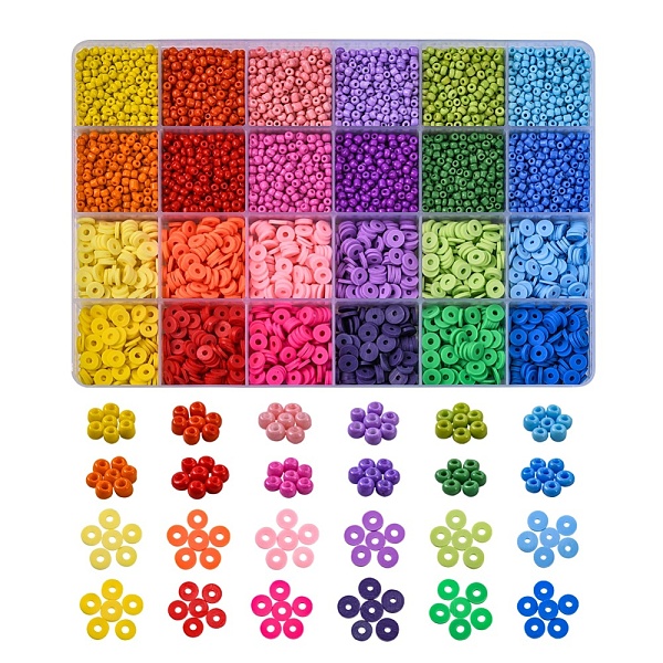 PandaHall DIY Heishi Preppy Bracelet Making Kit, Including Round Glass Seed & Polymer Clay Disc Beads, Tweezers, Elastic Thread, Polyester..., Multicolor
PandaHall DIY Heishi Preppy Bracelet Making Kit, Including Round Glass Seed & Polymer Clay Disc Beads, Tweezers, Elastic Thread, Polyester..., Multicolor