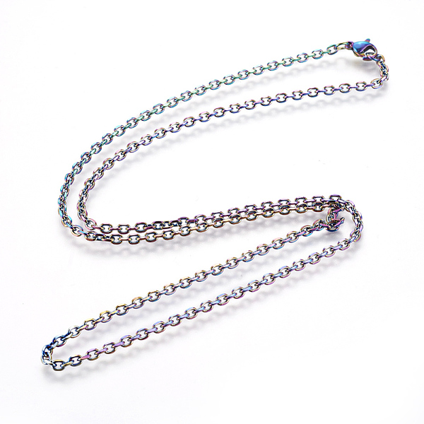 PandaHall Ion Plating(IP) 304 Stainless Steel Cable Chain Necklaces, with Lobster Claw Clasps, Rainbow Color, 19.68 inch(50cm) 304 Stainless...
PandaHall Ion Plating(IP) 304 Stainless Steel Cable Chain Necklaces, with Lobster Claw Clasps, Rainbow Color, 19.68 inch(50cm) 304 Stainless...
