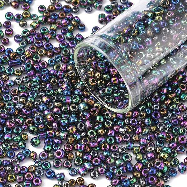 PandaHall 8/0 Glass Seed Beads, Iris Round, Peacock Blue, Iabout 3mm in diameter, hole: 0.8mm, about 10000pcs/bag Glass
PandaHall 8/0 Glass Seed Beads, Iris Round, Peacock Blue, Iabout 3mm in diameter, hole: 0.8mm, about 10000pcs/bag Glass