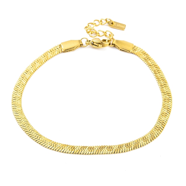 PandaHall Ion Plating(IP) 304 Stainless Steel Herringbone Chain Bracelets for Women, Real 18K Gold Plated, 7-1/8 inch(18cm) 304 Stainless...
PandaHall Ion Plating(IP) 304 Stainless Steel Herringbone Chain Bracelets for Women, Real 18K Gold Plated, 7-1/8 inch(18cm) 304 Stainless...