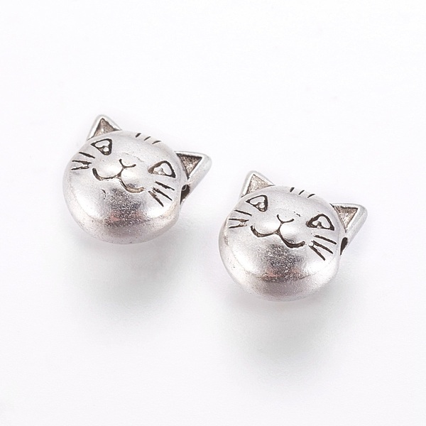 PandaHall Tibetan Style Alloy Kitten Beads, Cat Head, Cadmium Free & Nickel Free & Lead Free, Antique Silver, 8x8x5mm, Hole: 2mm Alloy Cat...
PandaHall Tibetan Style Alloy Kitten Beads, Cat Head, Cadmium Free & Nickel Free & Lead Free, Antique Silver, 8x8x5mm, Hole: 2mm Alloy Cat...