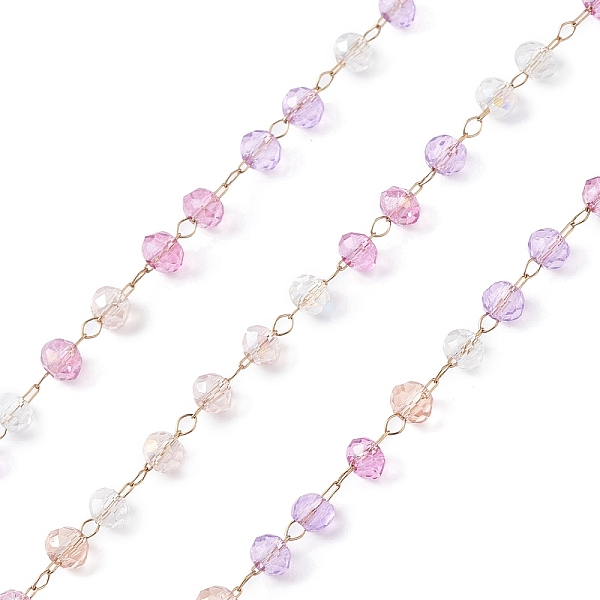 PandaHall Handmade Glass Beaded Chains, Faceted, Unwelded, with 304 Stainless Steel Chains, Golden, Round, Pearl Pink, 3x2.5mm 304 Stainless...
PandaHall Handmade Glass Beaded Chains, Faceted, Unwelded, with 304 Stainless Steel Chains, Golden, Round, Pearl Pink, 3x2.5mm 304 Stainless...