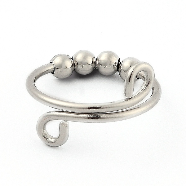 PandaHall Brass Rotating Beaded Finger Rings, with Round Beads, Platinum, US Size 8, Inner Diameter: 18mm Brass
PandaHall Brass Rotating Beaded Finger Rings, with Round Beads, Platinum, US Size 8, Inner Diameter: 18mm Brass
