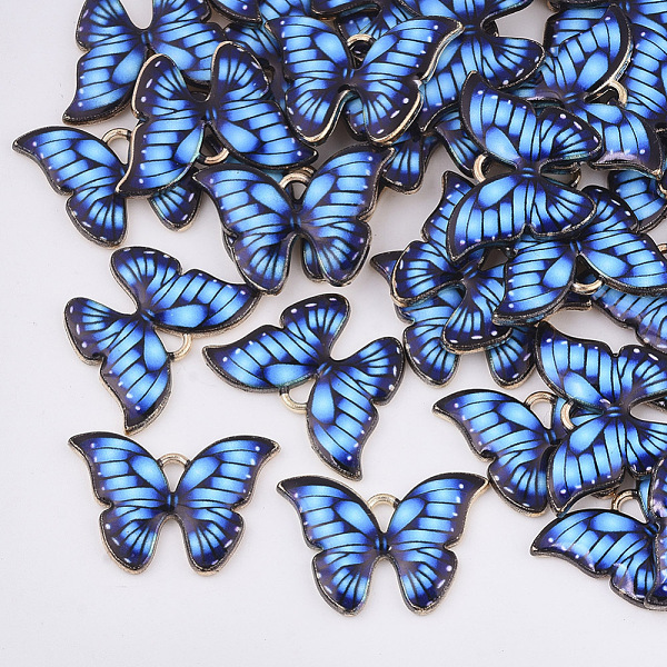 PandaHall Printed Alloy Pendants, with Enamel, Butterfly, Light Gold, Royal Blue, 15.5x22x2mm, Hole: 1.8mm Alloy+Enamel Butterfly Blue
PandaHall Printed Alloy Pendants, with Enamel, Butterfly, Light Gold, Royal Blue, 15.5x22x2mm, Hole: 1.8mm Alloy+Enamel Butterfly Blue