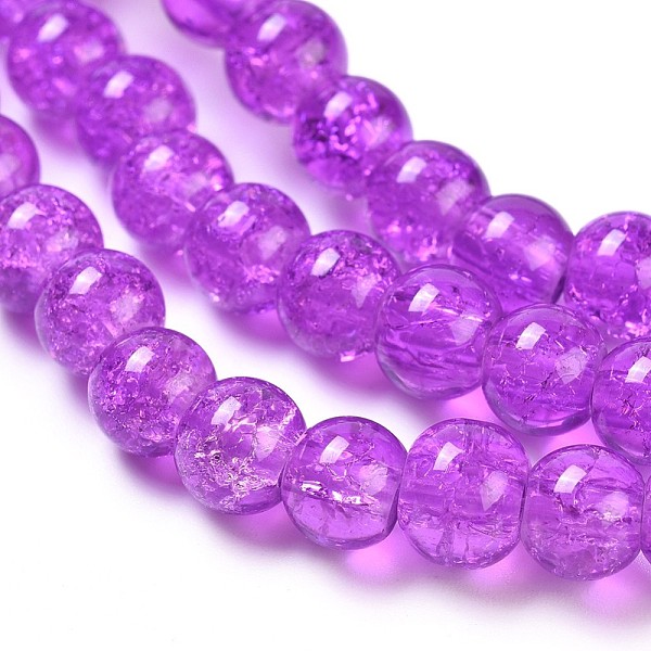 PandaHall Crackle Glass Beads Strands, Round, Blue Violet, 6mm, Hole: 1.3~1.6mm, about 133pcs/strand, 31.4 inch Glass Round Purple
PandaHall Crackle Glass Beads Strands, Round, Blue Violet, 6mm, Hole: 1.3~1.6mm, about 133pcs/strand, 31.4 inch Glass Round Purple