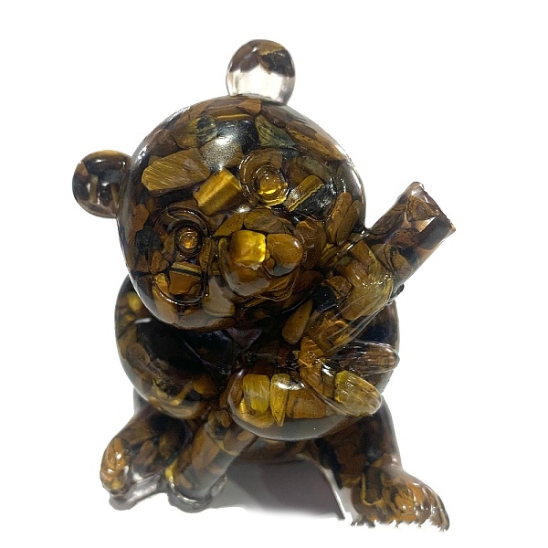 PandaHall Resin Panda Display Decoration, with Natural Tiger Eye Chips Inside for Home Office Desk Decoration, 65x65x85mm Tiger Eye Panda
PandaHall Resin Panda Display Decoration, with Natural Tiger Eye Chips Inside for Home Office Desk Decoration, 65x65x85mm Tiger Eye Panda