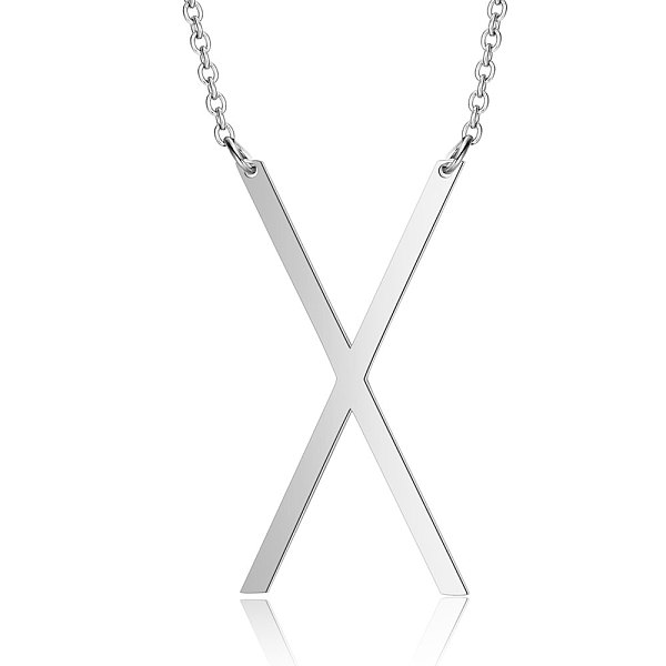 PandaHall 201 Stainless Steel Initial Pendants Necklaces, with Cable Chains, Letter, Letter.X, 17.3~18.3 inch(44~46.5cm)x1.5mm, LetterX...
PandaHall 201 Stainless Steel Initial Pendants Necklaces, with Cable Chains, Letter, Letter.X, 17.3~18.3 inch(44~46.5cm)x1.5mm, LetterX...