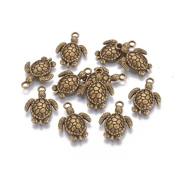 PandaHall Alloy Pendants, Cadmium Free & Nickel Free & Lead Free, Sea Turtle, Antique Bronze Color, Size:about 23mm long, 16mm wide, 2mm...
PandaHall Alloy Pendants, Cadmium Free & Nickel Free & Lead Free, Sea Turtle, Antique Bronze Color, Size:about 23mm long, 16mm wide, 2mm...