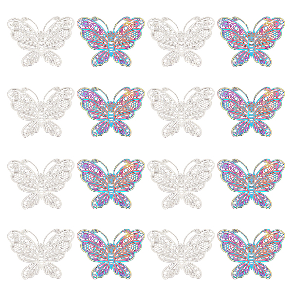 PandaHall DICOSMETIC 40Pcs 2 Colors Stainless Steel Filigree Butterfly Charms Rainbow Color Metal Embellishments Pendant Connectors for...
PandaHall DICOSMETIC 40Pcs 2 Colors Stainless Steel Filigree Butterfly Charms Rainbow Color Metal Embellishments Pendant Connectors for...