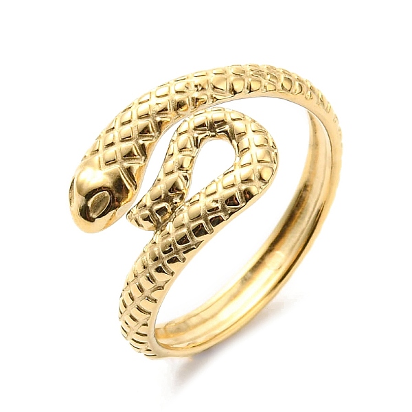 PandaHall 304 Stainless Steel Open Cuff Ring for Women, Snake, Real 14K Gold Plated, US Size 7 1/4(17.5mm) 304 Stainless Steel Snake
PandaHall 304 Stainless Steel Open Cuff Ring for Women, Snake, Real 14K Gold Plated, US Size 7 1/4(17.5mm) 304 Stainless Steel Snake