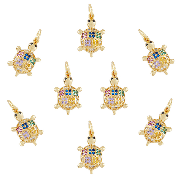 PandaHall DICOSMETIC 8Pcs Brass Micro Pave Colorful Cubic Zirconia Pendants, with Jump Ring, Tortoise Charms, Golden, 16x10x3mm, Hole: 3.5mm...
PandaHall DICOSMETIC 8Pcs Brass Micro Pave Colorful Cubic Zirconia Pendants, with Jump Ring, Tortoise Charms, Golden, 16x10x3mm, Hole: 3.5mm...