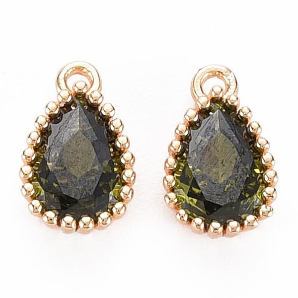 PandaHall Brass Inlaid Cubic Zirconia Charms, Nickel Free, Long-Lasting Plated, Real 18K Gold Plated, Teardrop, Dark Olive Green, 8x5x2mm...
PandaHall Brass Inlaid Cubic Zirconia Charms, Nickel Free, Long-Lasting Plated, Real 18K Gold Plated, Teardrop, Dark Olive Green, 8x5x2mm...