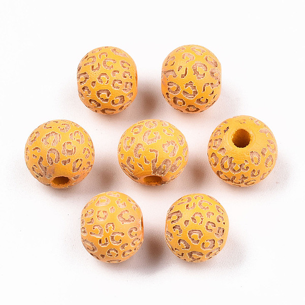 PandaHall Painted Natural Wood Beads, Laser Engraved Pattern, Round with Leopard Print, Orange, 10x8.5mm, Hole: 2.5mm Schima Wood Round...
PandaHall Painted Natural Wood Beads, Laser Engraved Pattern, Round with Leopard Print, Orange, 10x8.5mm, Hole: 2.5mm Schima Wood Round...