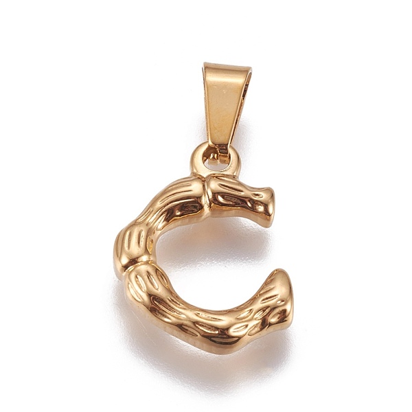 PandaHall 304 Stainless Steel Pendants, Bamboo Style, Letter, Golden Color, Letter.C, 18x13.6x3.7mm, Hole: 7x4mm 304 Stainless Steel Letter
PandaHall 304 Stainless Steel Pendants, Bamboo Style, Letter, Golden Color, Letter.C, 18x13.6x3.7mm, Hole: 7x4mm 304 Stainless Steel Letter